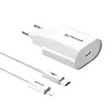 Rixus RXHC30L Fast Charger met USB-C naar Lightning Kabel 1.8m – 30W Wit - Bundel Oplader