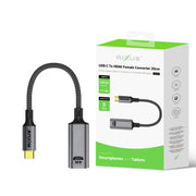 Rixus RXHU17 USB-C naar HDMI female converter met verpakking