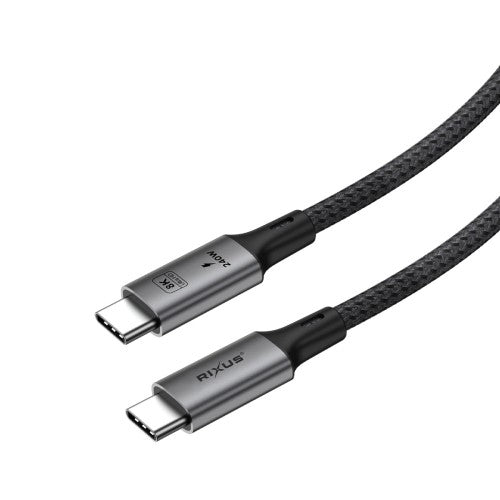 Rixus RXUC02 USB-C 4.0 kabel 240W connectoren