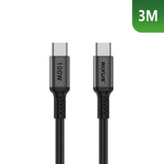 Rixus RXUC06 USB-C 2.0 naar USB-C kabel 3 meter 100W