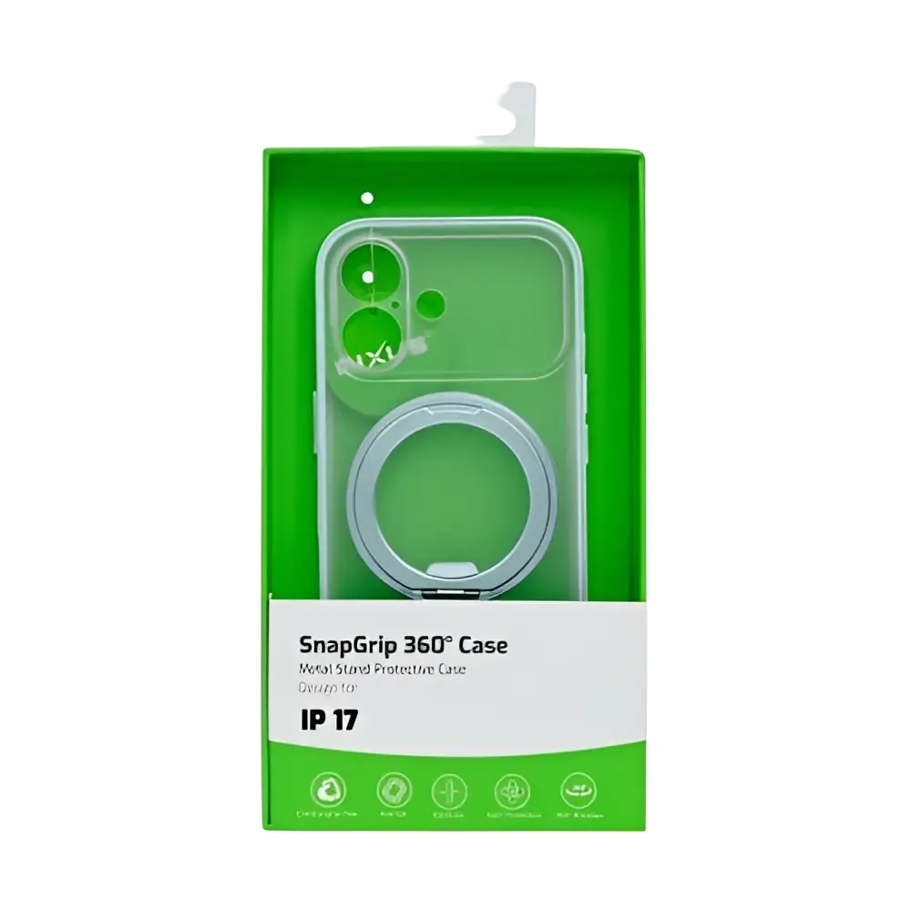 Rixus SnapGrip 360 Case – iPhone 17 Groen - Back cover