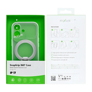 Rixus SnapGrip 360 Case – iPhone 17 Wit - Back cover