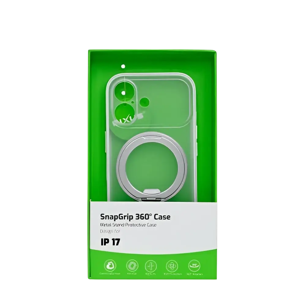 Rixus SnapGrip 360 Case – iPhone 17 Wit - Back cover