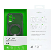 Rixus SnapGrip 360 Case – iPhone 17 Zwart - Back cover