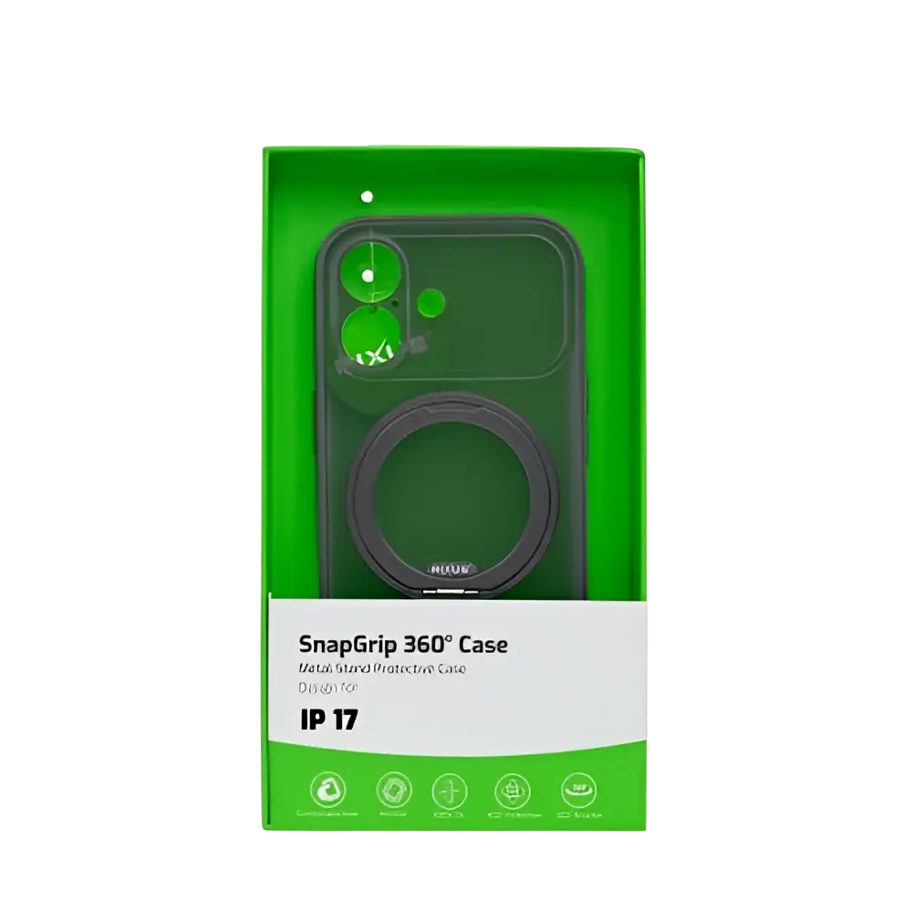 Rixus SnapGrip 360 Case – iPhone 17 Zwart - Back cover