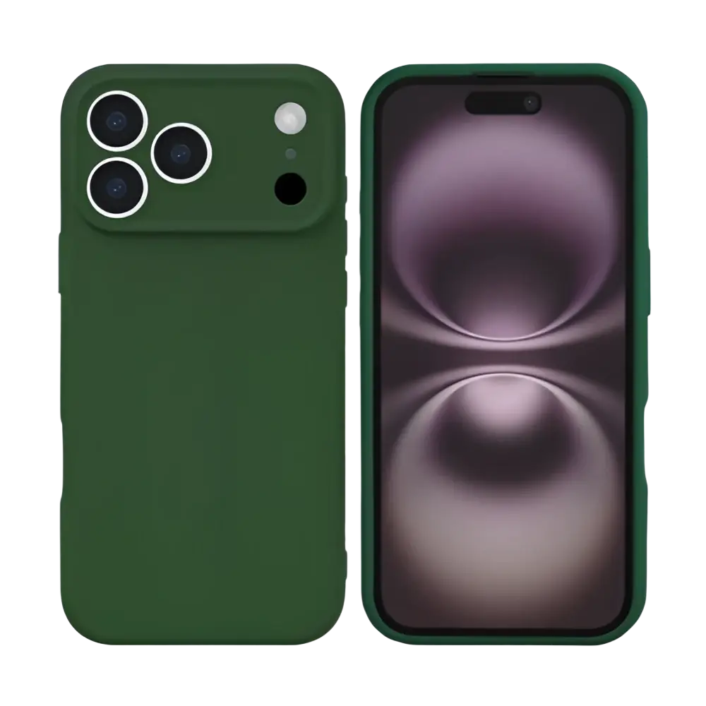 Rixus Soft TPU Case – iPhone 17 Pro Donkergroen - Back cover