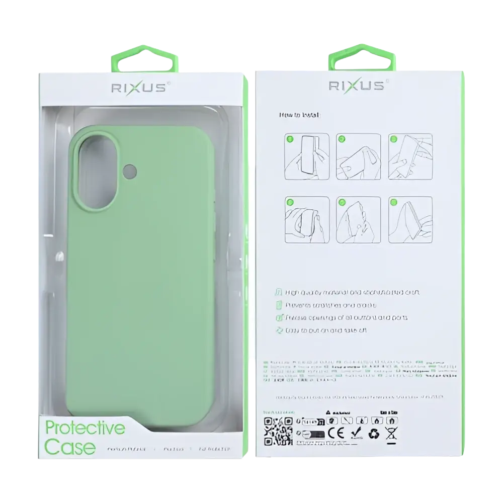 Rixus Soft TPU Case met MagSafe – iPhone 17 Matcha - Back cover / softcase