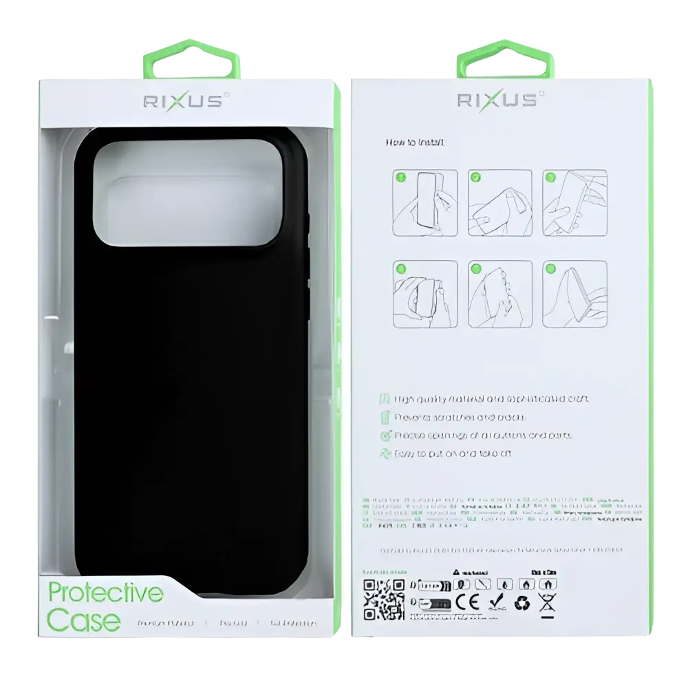 Rixus Soft TPU Case met MagSafe – iPhone 17 Pro Zwart - Back cover