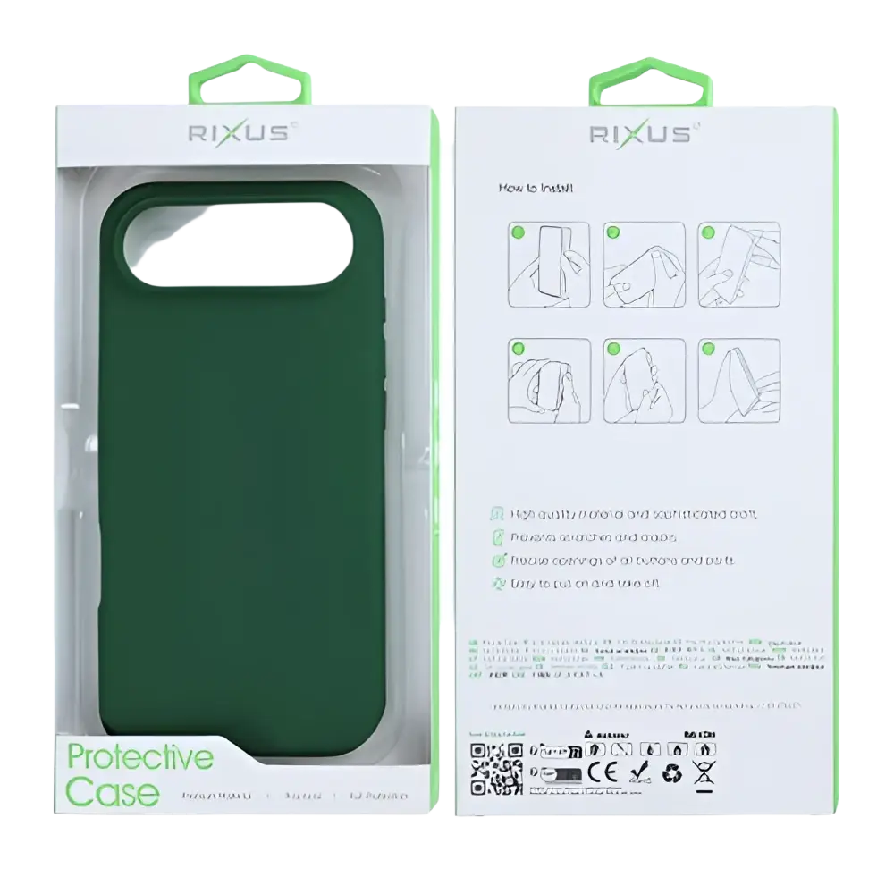 Rixus Soft TPU Case met MagSafe – iPhone Air Donkergroen - Back cover