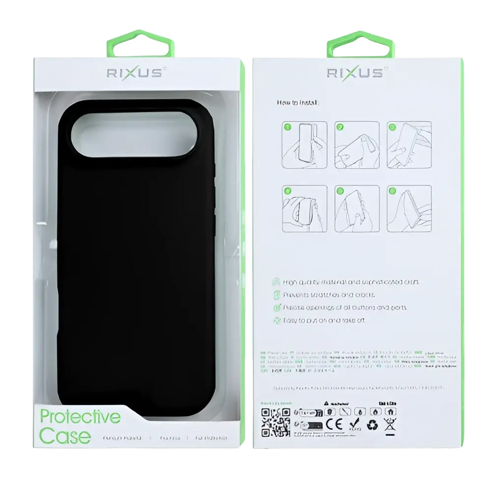 Rixus Soft TPU Case met MagSafe – iPhone Air Zwart - Back cover