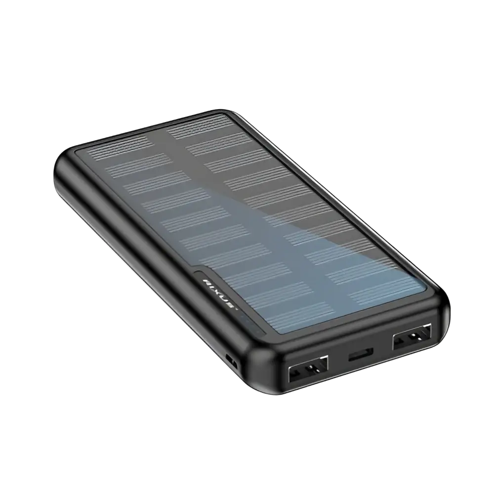 Rixus Solar Powerbank 10.000 mAh – Zwart RXPB45
