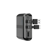 Rixus Solar Powerbank 20.000 mAh met ingebouwde kabels – Zwart RXPB47