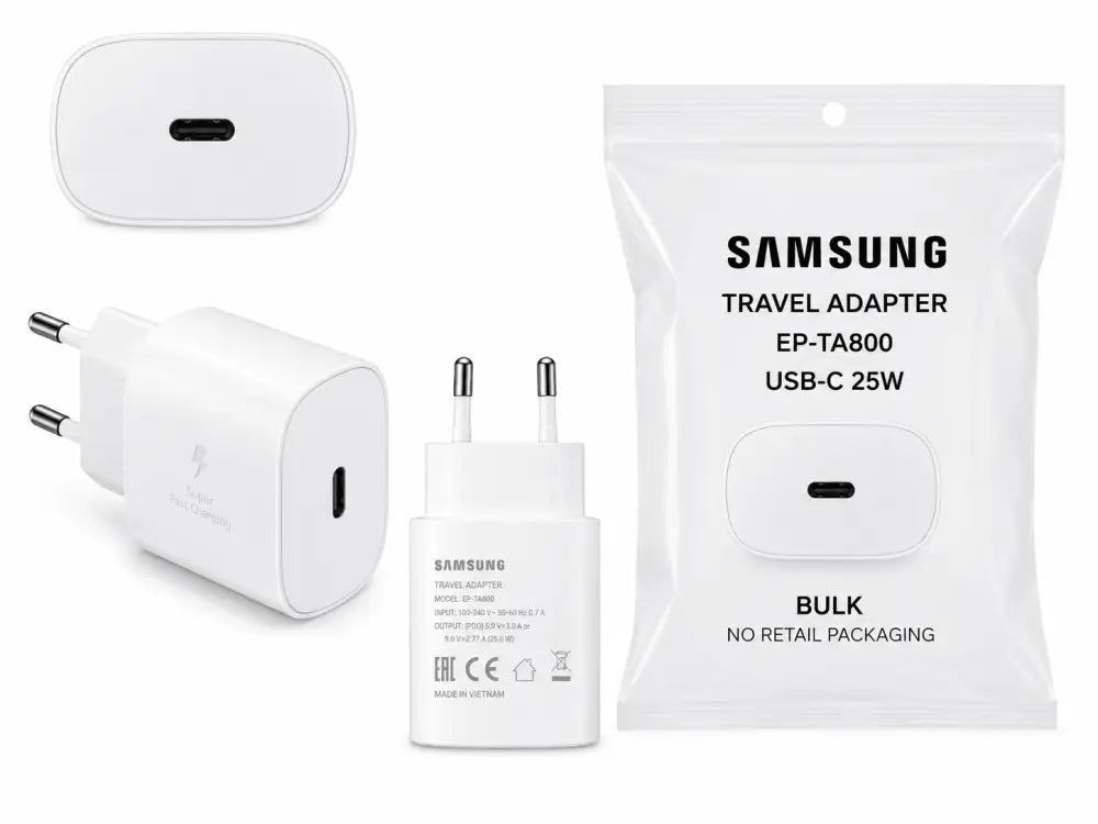 Samsung 25W USB-C Snellader – Zwart