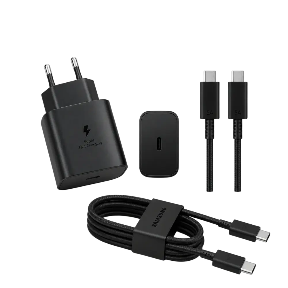 Samsung 45W PD Power Adapter USB-C + Kabel – Zwart - Bundel Oplader