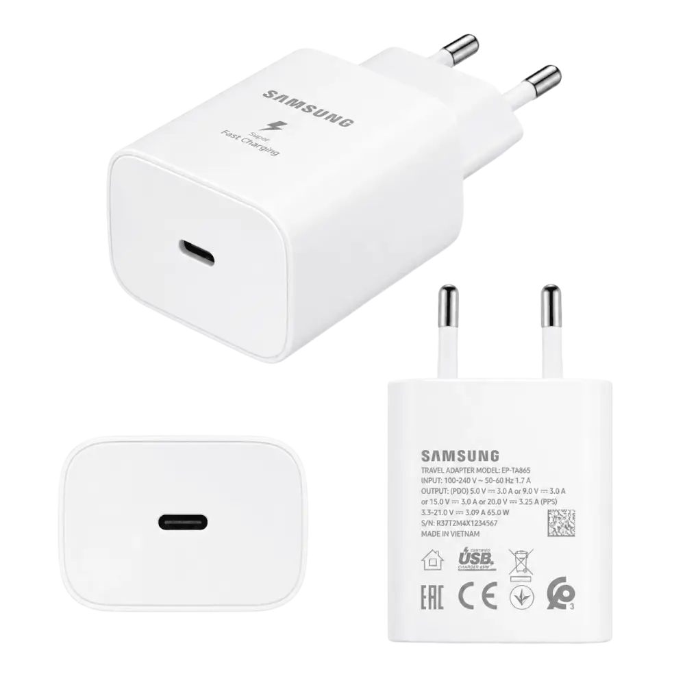 Samsung 65W USB-C Snellader – Wit (Bulk)