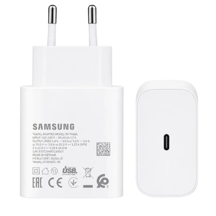 Samsung 65W USB-C Snellader – Wit (Bulk)