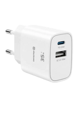 Snellader USB-C en USB-A: Swissten Edge Reisoplader 35W met GaN Technologie