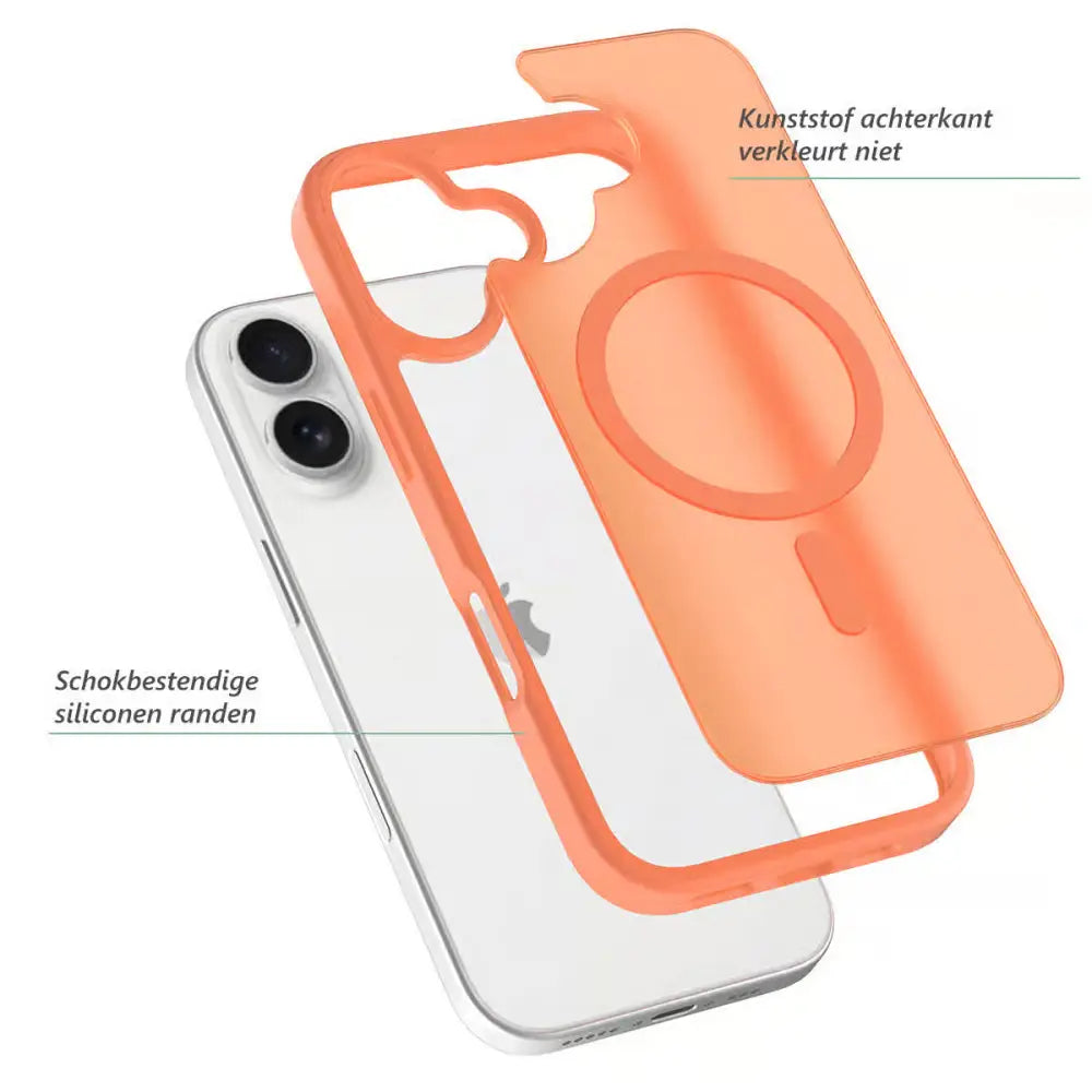 Solidenz FrostMag Hoesje – iPhone 17 Oranje - Back cover
