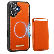 Solidenz MagSafe Wallet Backcover – iPhone 17 Oranje - Back cover met kaarthouder