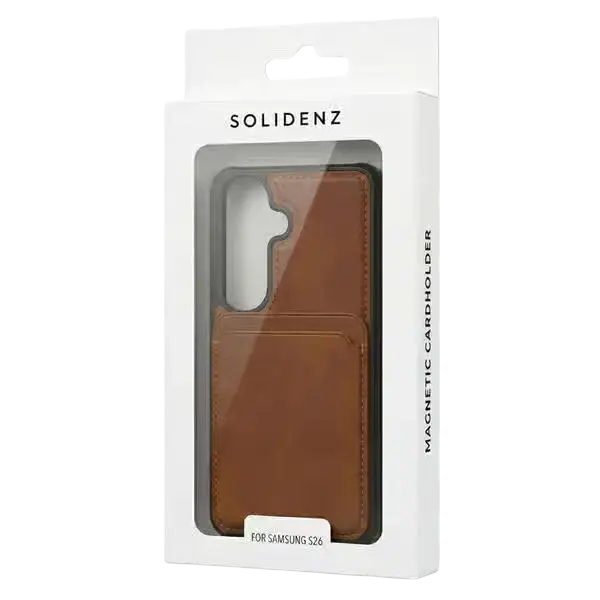 Solidenz MagSafe Wallet Backcover – iPhone 17 Oranje - Back cover met kaarthouder