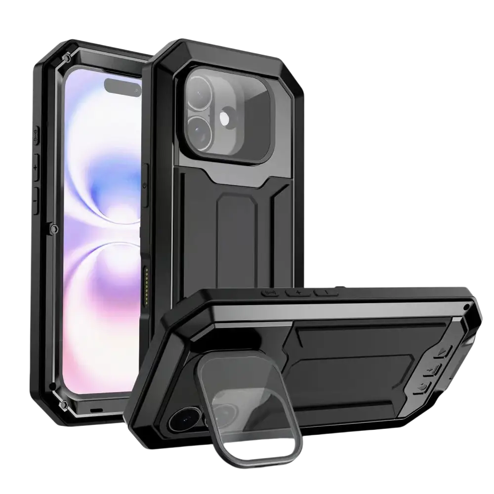 Stofdichte metalen hoes – iPhone 17 Zwart - Rugged case