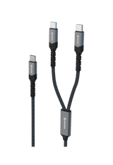 Swissten 2-in-1 USB-C Kabel – 100W Laadsnelheid in Stijl
