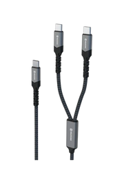 Swissten 2-in-1 USB-C Kabel – 100W Laadsnelheid in Stijl