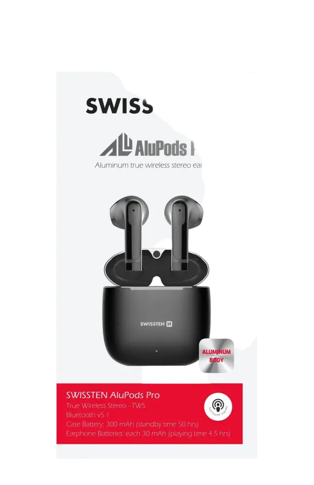 Swissten AluPods PRO Draadloze Oordopjes