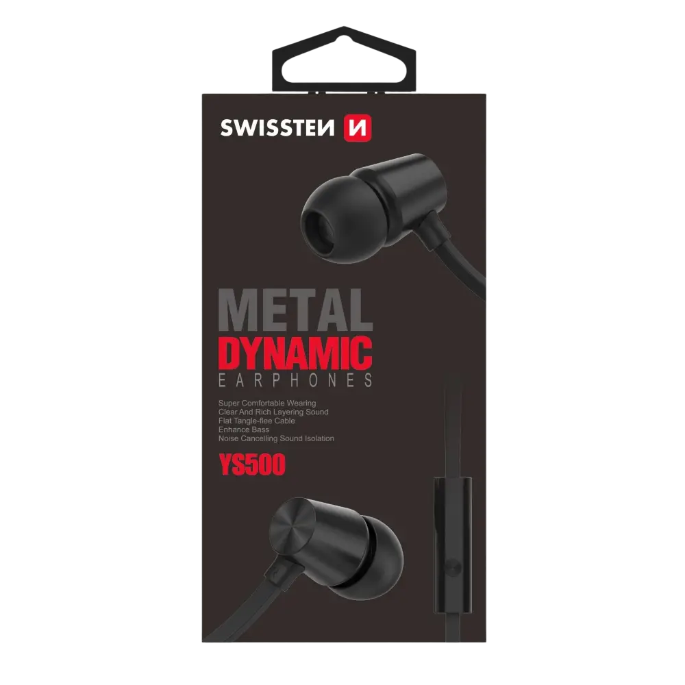 Swissten Dynamic Earbuds YS500 – Zwart