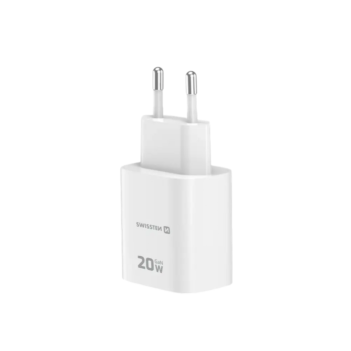Swissten Edge 20W Reisoplader - Snel en Efficiënt Opladen met GaN Technologie