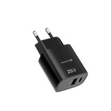 Swissten Edge USB-C en USB-A Oplader – Snelladen in Stijl met 25W GaN Technologie