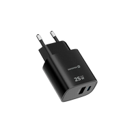 Swissten Edge USB-C en USB-A Oplader – Snelladen in Stijl met 25W GaN Technologie