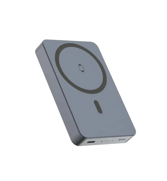 Swissten Fusion MagSafe Powerbank 10.000 mAh – Stijlvolle Zilveren Oplader voor Jouw Smartphone