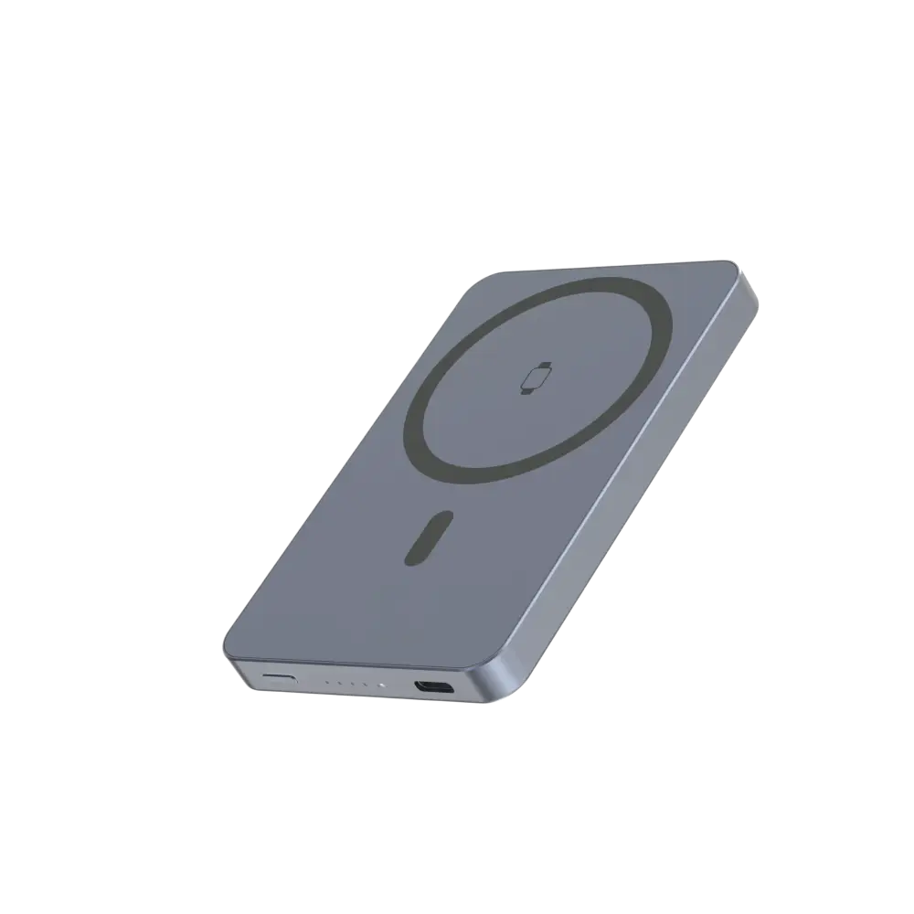 Swissten Fusion MagSafe Powerbank – Draadloze 5.000 mAh in Zilver