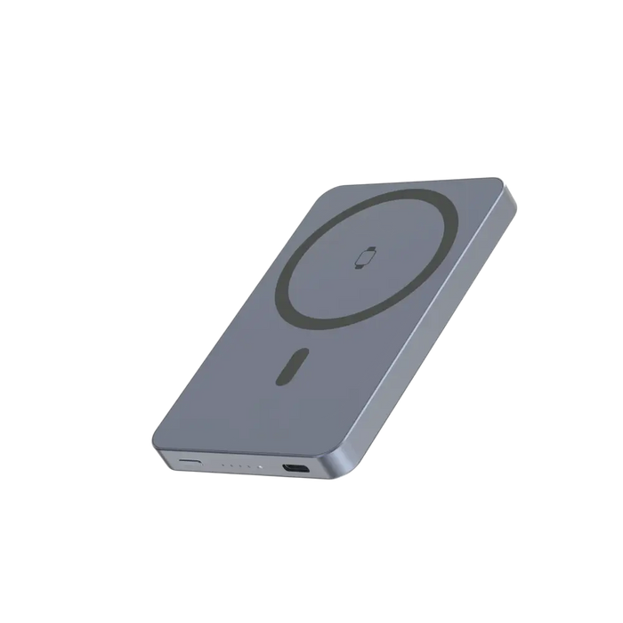 Swissten Fusion MagSafe Powerbank – Draadloze 5.000 mAh Powerbank in Zilver