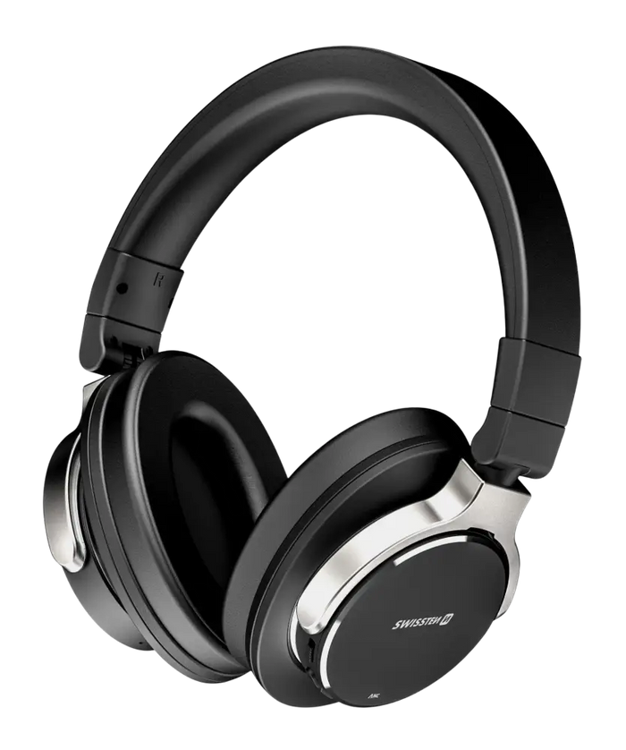 Swissten Jumbo Stereo Koptelefoon met Active Noise Cancelling – Zwart