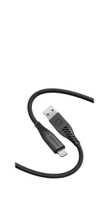 Swissten Lightning naar USB-A kabel – Compacte 0,4 Meter Oplader in Zwart