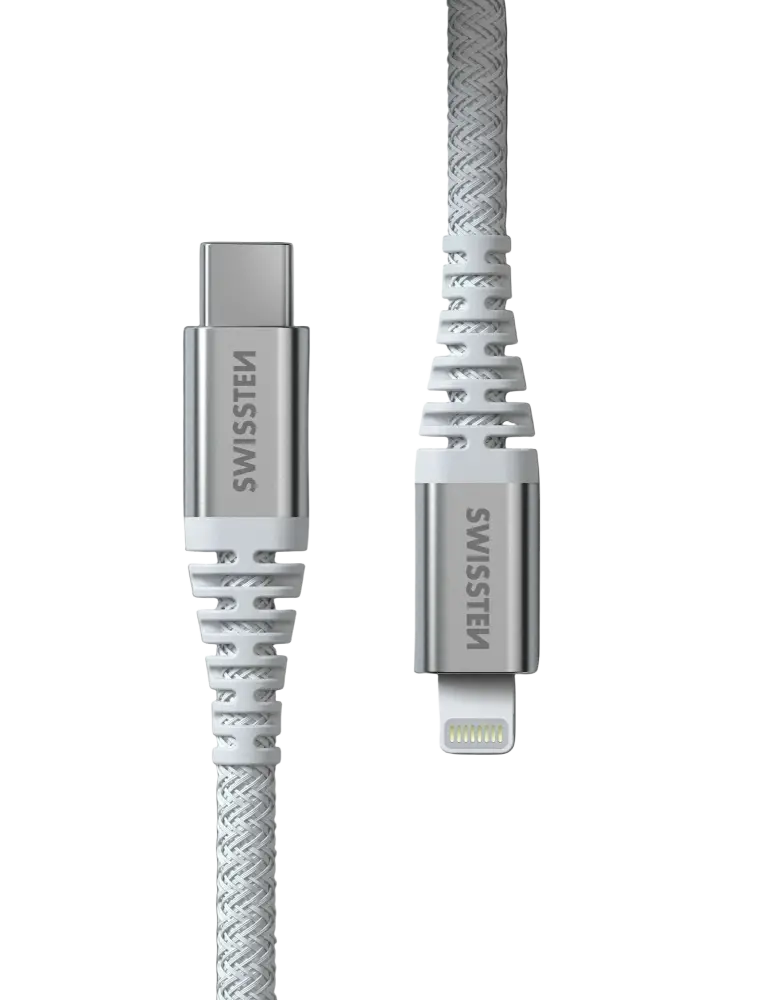 Swissten Lightning naar USB-C Kabel – 1,5 Meter Aramideversterkt voor Duurzaam Gebruik