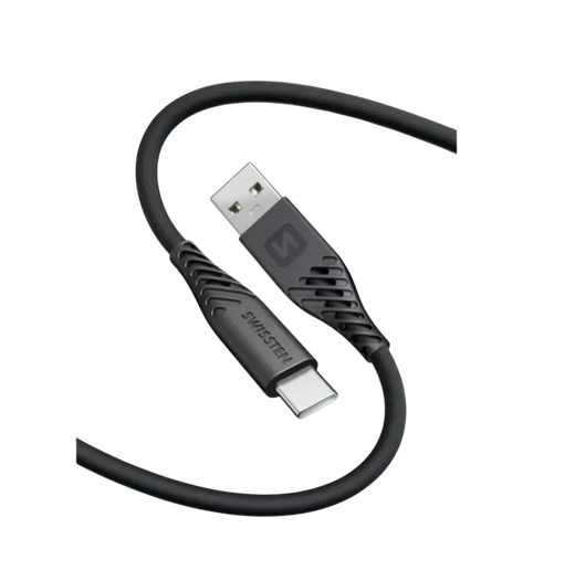 Swissten Lightning naar USB-C Kabel - Compacte 0,4 Meter Kabel in Zwart
