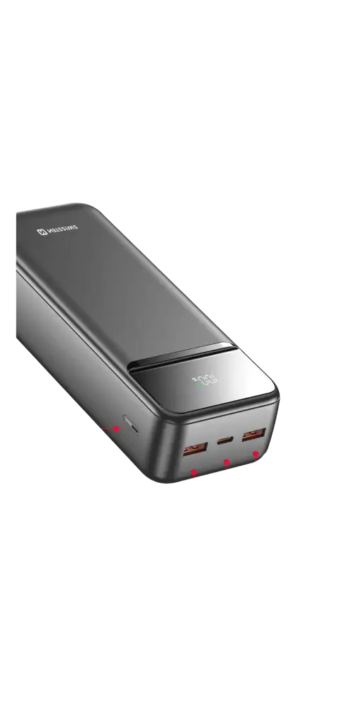 Swissten Powerline II Powerbank – Krachtige 30.000 mAh Oplader in Stijlvol Zwart