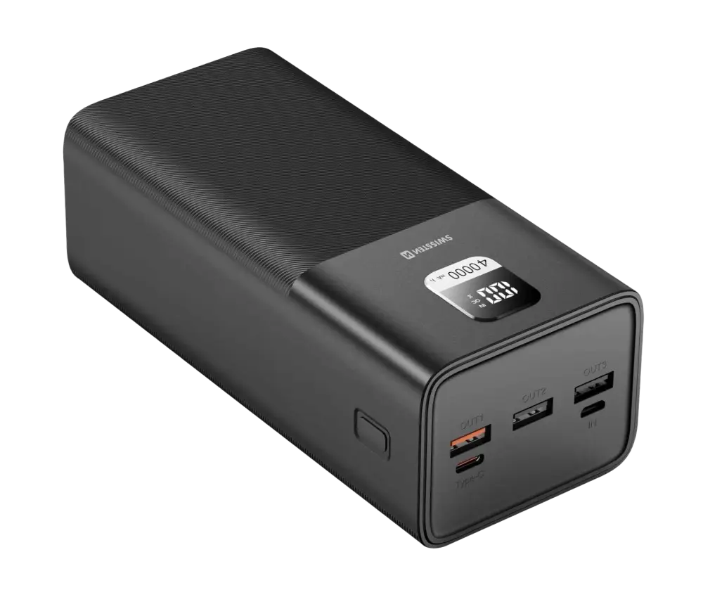 Swissten PowerLine Powerbank 40.000 mAh – 100W snelladen