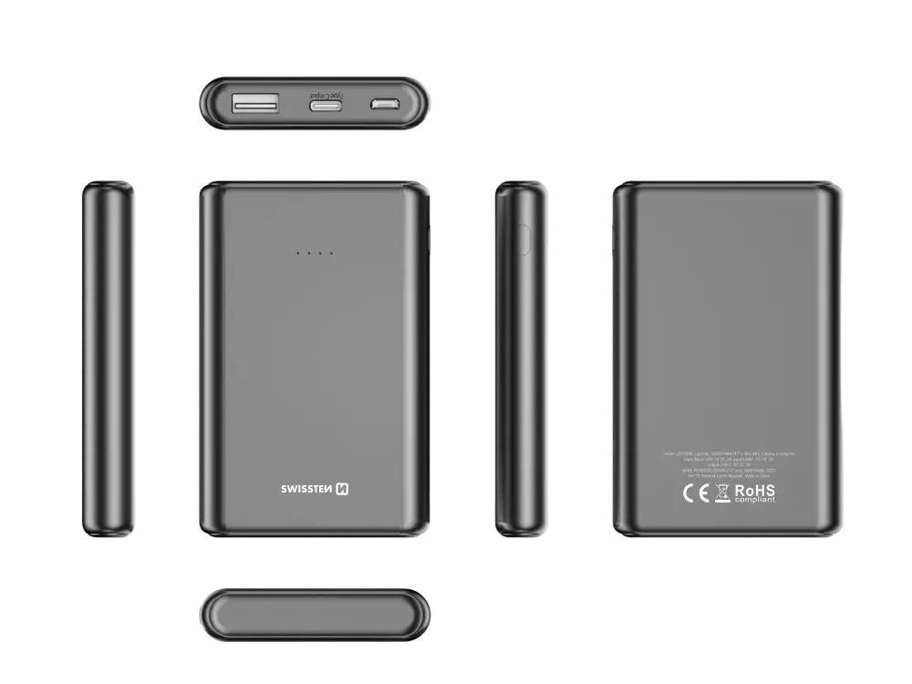 Swissten PowerLine Powerbank 5.000 mAh – 10W Zwart