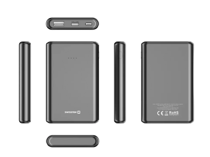 Swissten PowerLine Powerbank 5.000 mAh – 10W – Zwart