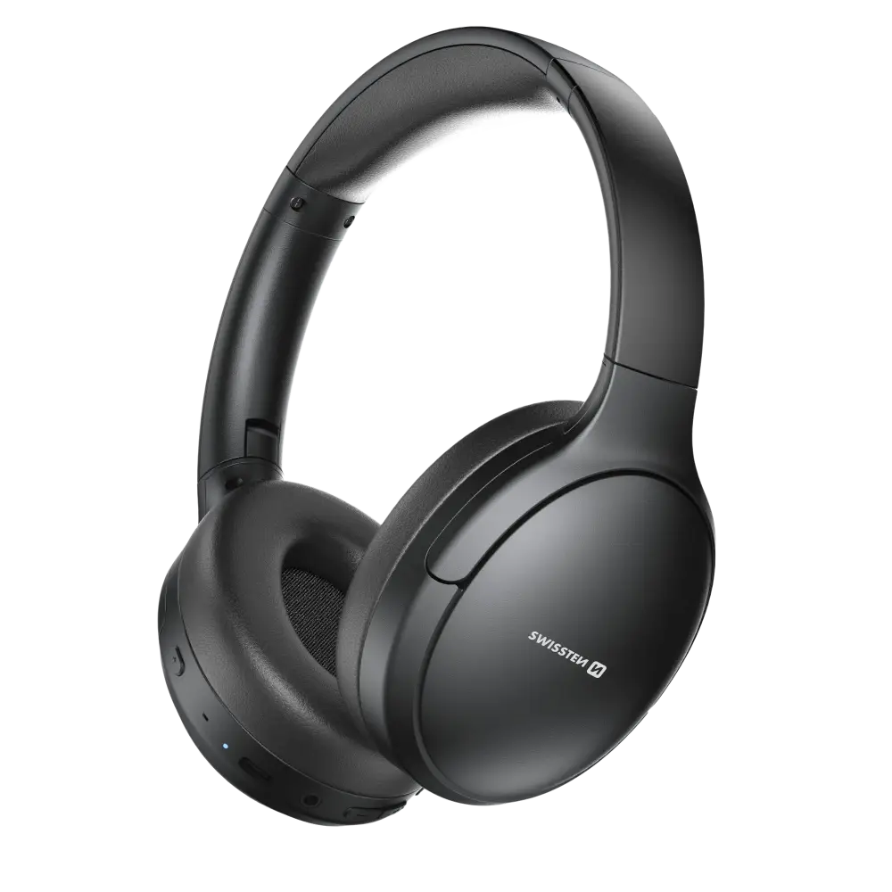 Swissten Pure Active Noise Cancelling Koptelefoon – Zwart