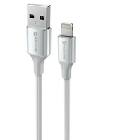 Swissten Textile II Lightning Kabel – 1,5 Meter Wit
