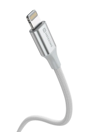 Swissten Textile II Lightning Kabel – 1,5 Meter Wit