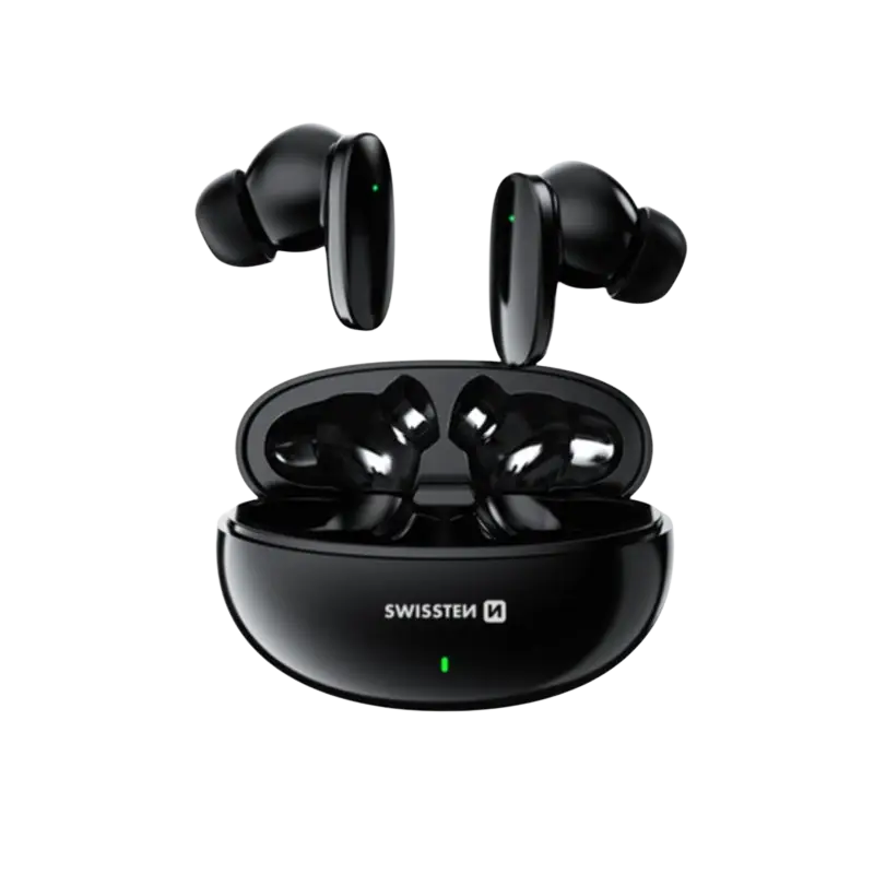Swissten TWS Sonic Draadloze Oordopjes – Zwart