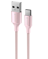 Swissten USB-A naar USB-C Kabel – 1,5 Meter Roze voor Eenvoudig Opladen