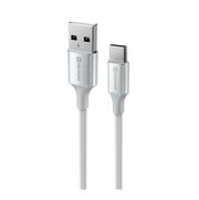 Swissten USB-A naar USB-C Kabel - 1,5 Meter - Wit voor Eenvoudig Opladen