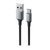 Swissten USB-A naar USB-C Kabel - 1,5 Meter - Zwart voor Eenvoudige Oplading